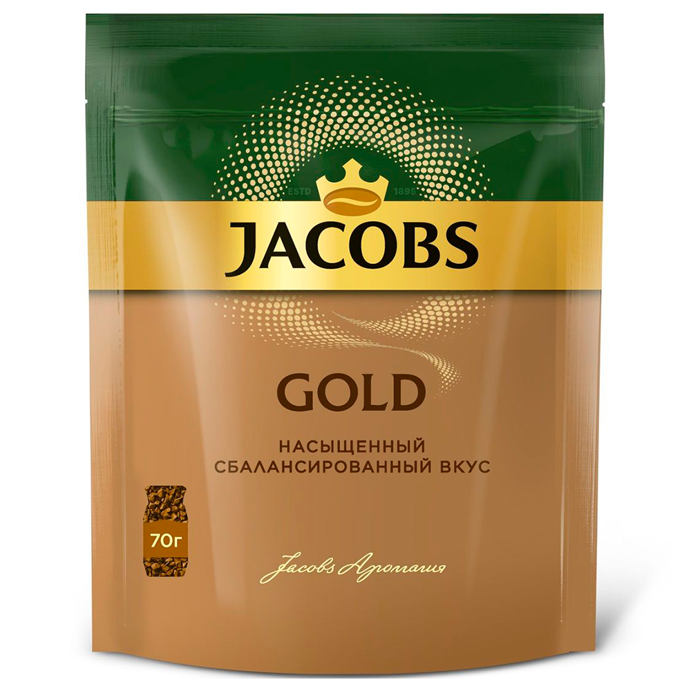 фото Кофе растворимый jacobs gold 70г