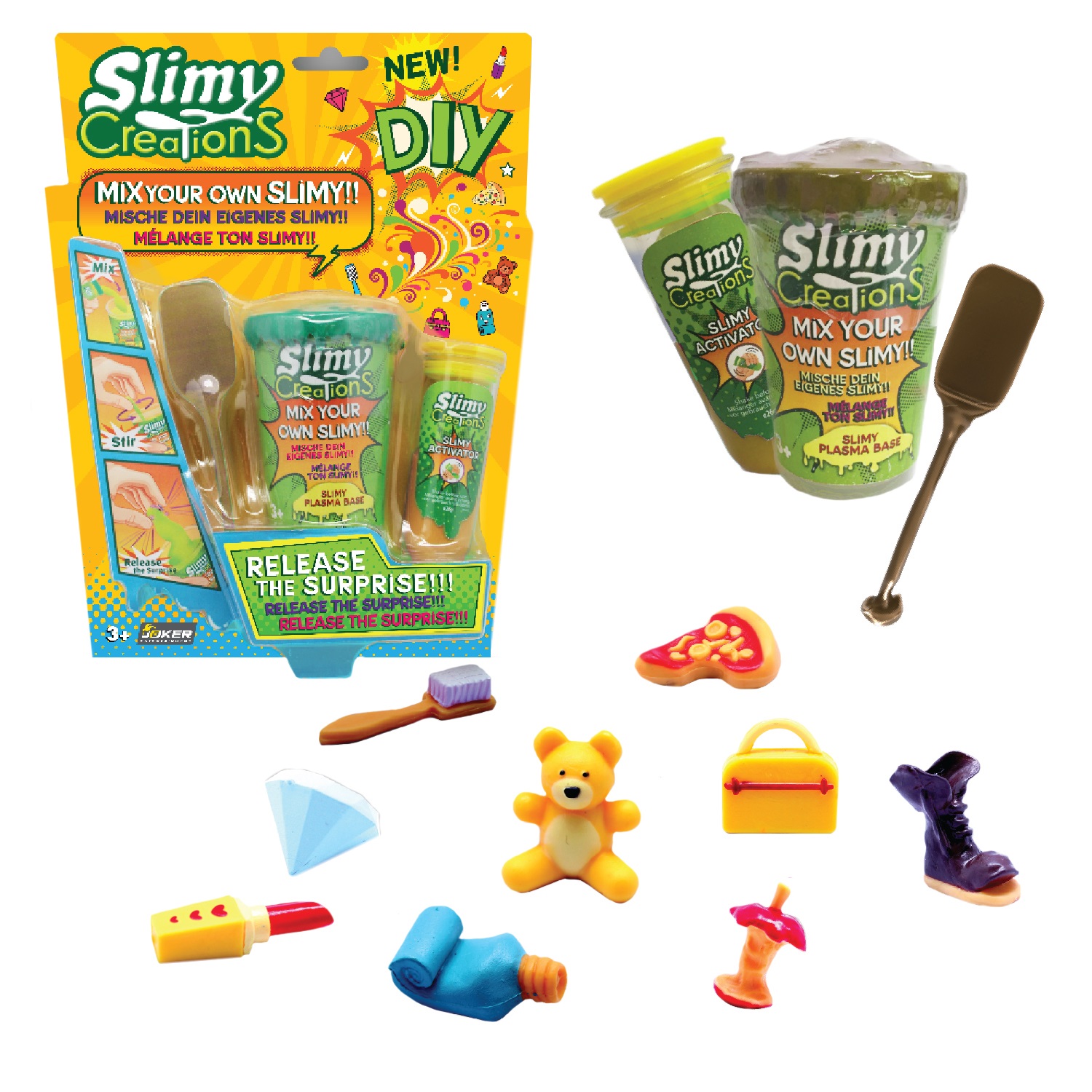 Набор для создания слайма Slimy с игрушкой, золотой