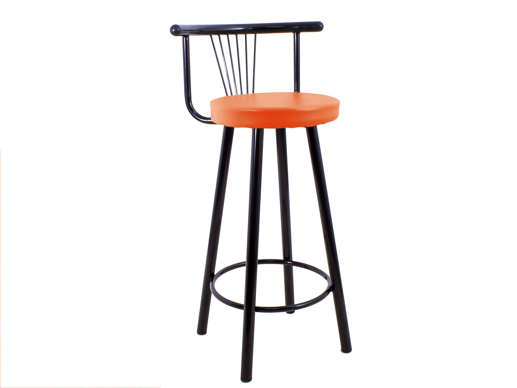 фото Барный стул амис стиль, черный/оранжевый