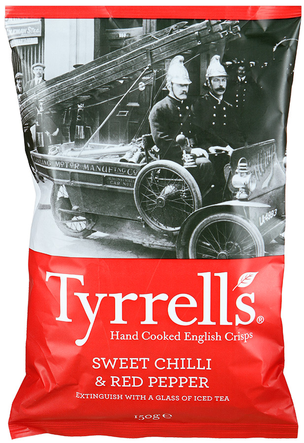 фото Чипсы tyrrells с красным перцем и перцем чили 150г