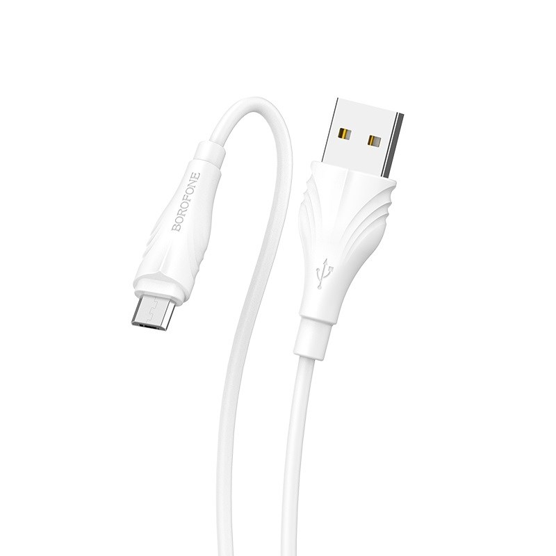 фото Кабель borofone bx18 usb - micro usb 2.0a 3м white