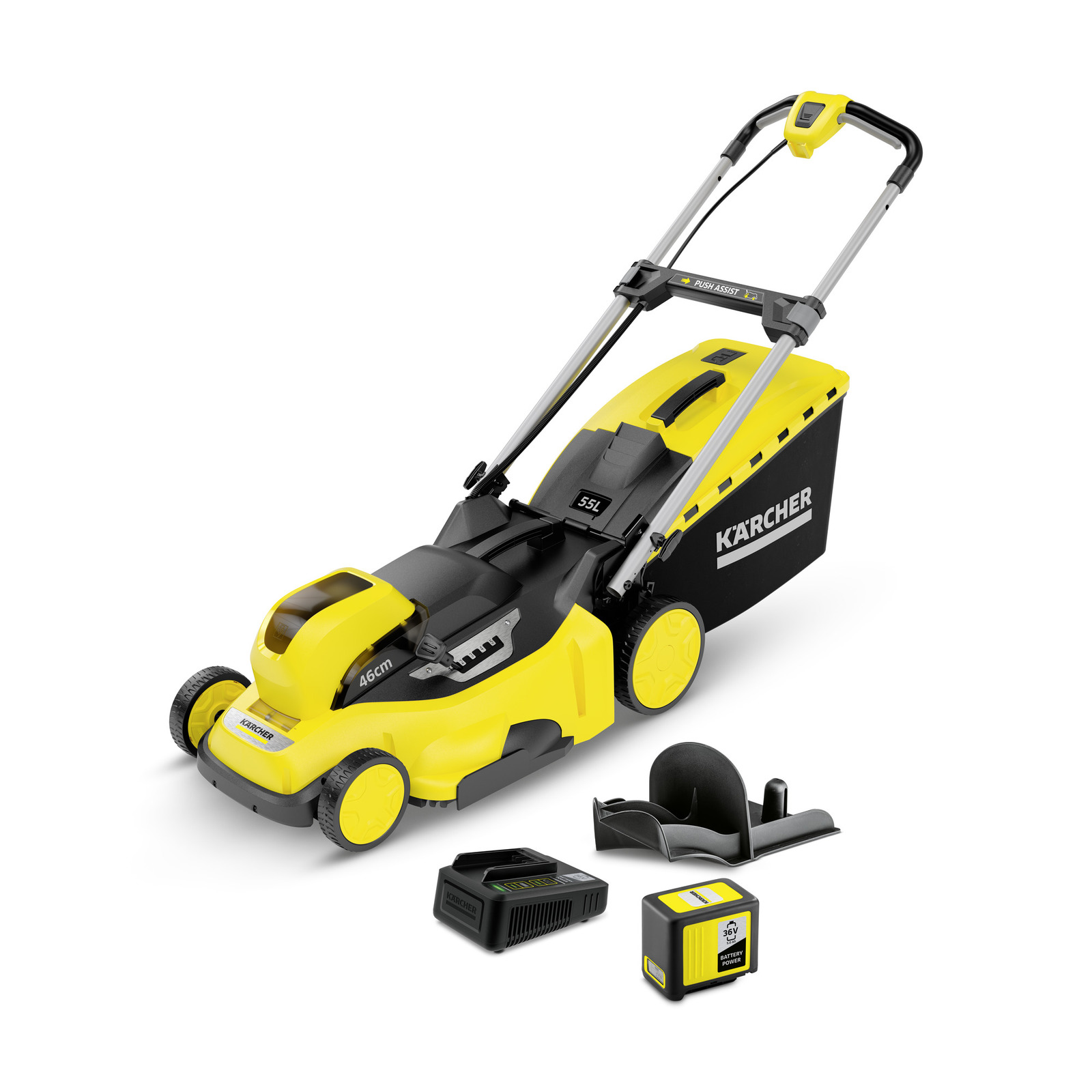 фото Аккумуляторная газонокосилка karcher 1.444-470.0 36-46 set