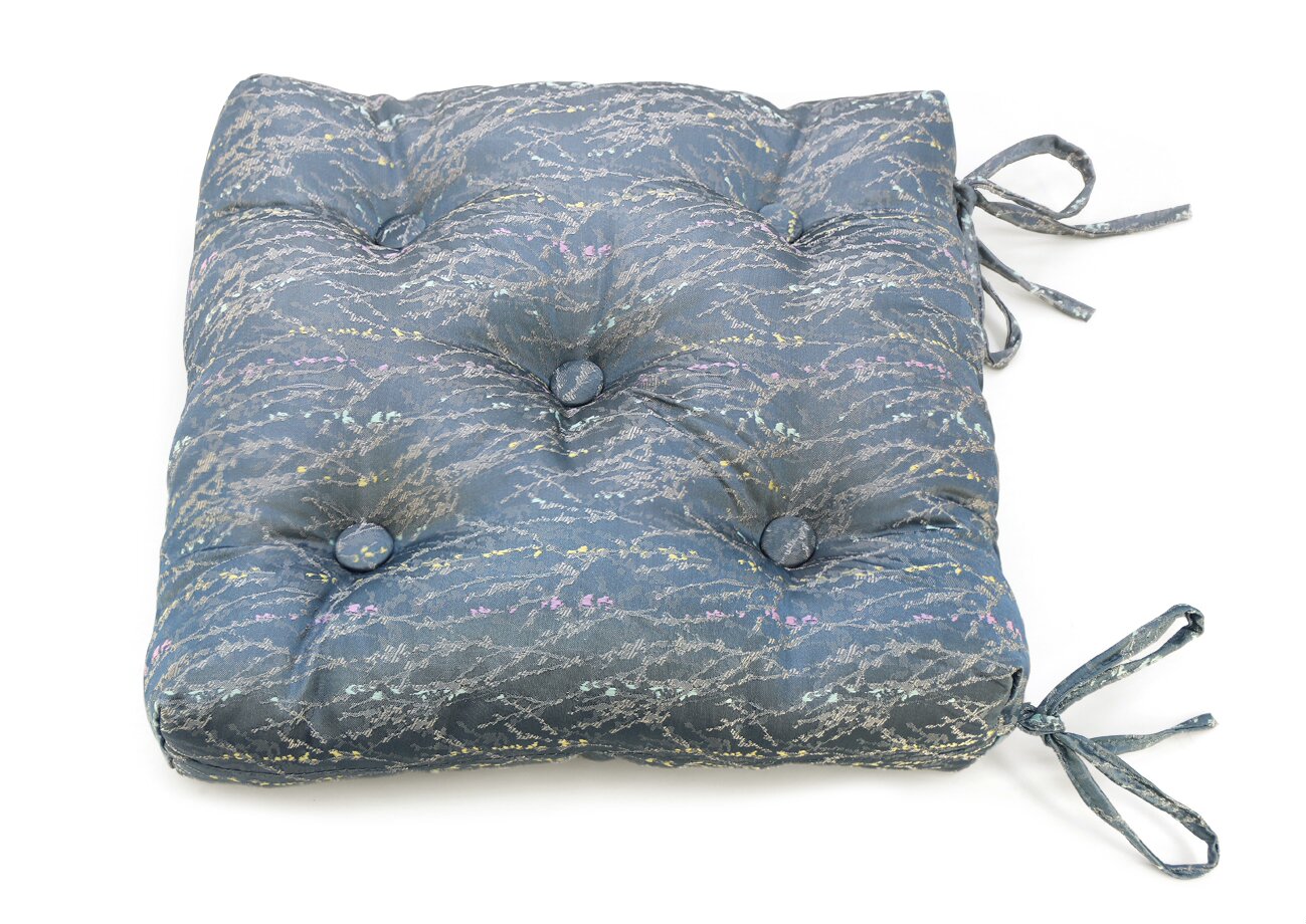 фото Подушка на стул на сидушку kauffort rosemary 40х40 см, синий 1 шт