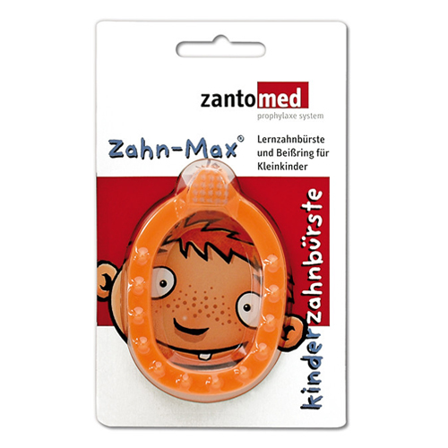 Детская щетка-прорезыватель Zantomed 0-2 лет, оранжевая