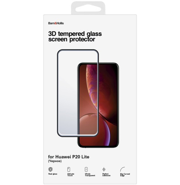 

Защитное стекло Barn&Hollis Huawei P20 Lite (3D) черное, Huawei P20 Lite (3D) черное
