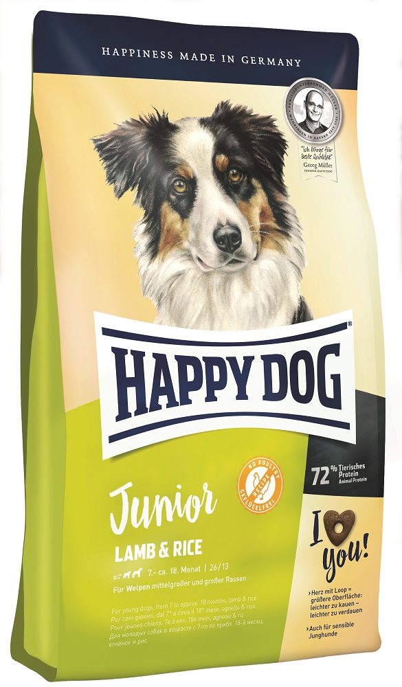 

Сухой корм для щенков Happy Dog Junior Lamb & Rice, гипоаллергенный, ягненок и рис, 1кг, Junior Lamb & Rice