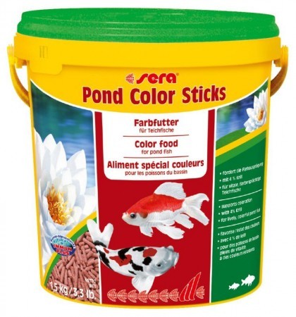 фото Корм для рыб sera color sticks, палочки, 10 л
