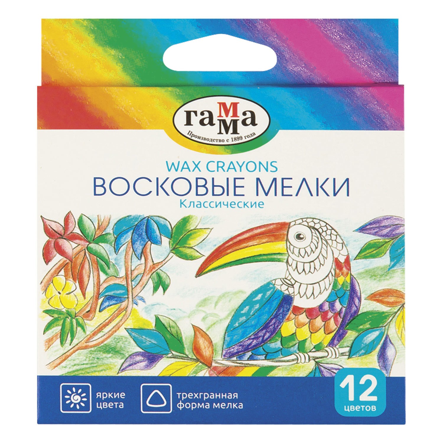 

Восковые мелки Гамма Классические, 12 цветов