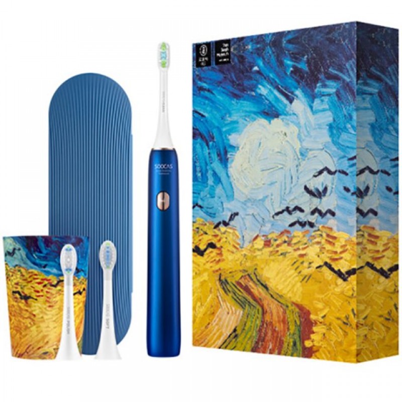 фото Зубная щетка электрическая soocas toothbrush x3u van gogh museum design blue