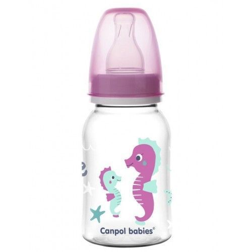 фото Бутылочка с узким горлышком canpol love&sea 3м+ 120 мл розовый canpol babies