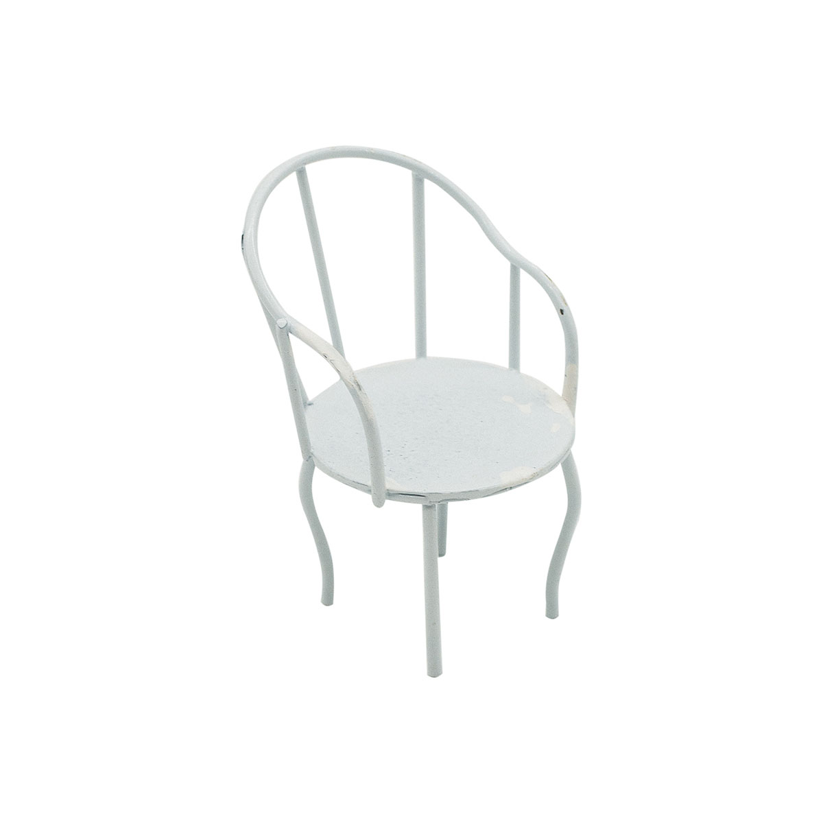 фото Мебель для куклы астра металлический мини стул, белый