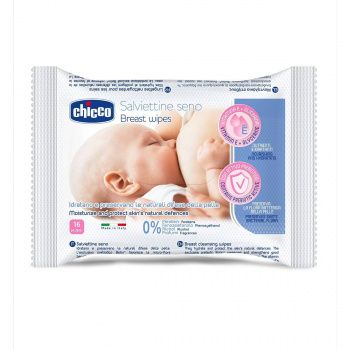 фото Очищающие салфетки для груди chicco 16 шт., 0м+