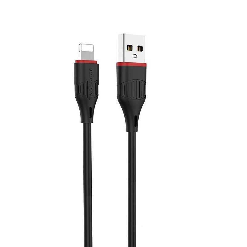 фото Кабель borofone bx17 usb - lightning 2,0а 1м black