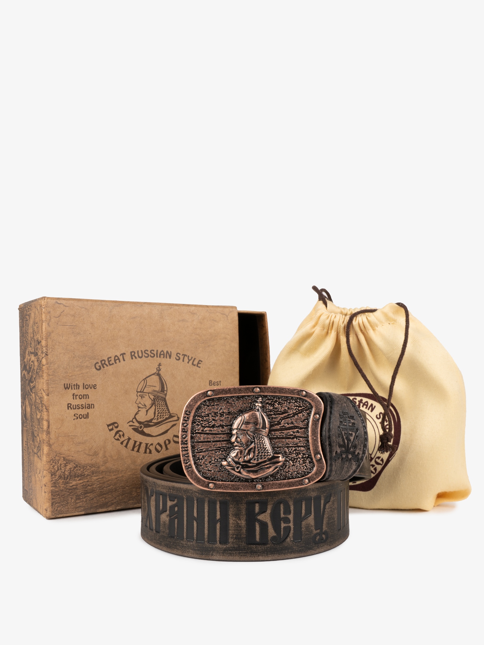 фото Кожанный ремень великоросс "тамбовский" pmk756.35.110