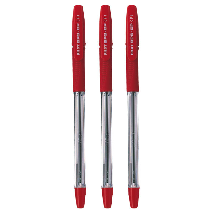 

Набор ручек шариковых Pilot BPS-GP-F-R-SET, красные, 0,7 мм, 3 шт.