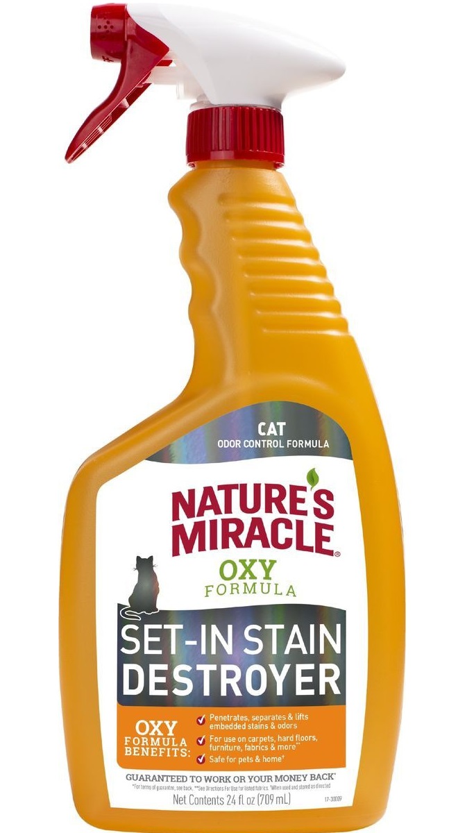 фото Уничтожитель пятен и запахов от кошек nature's miracle jfc orange oxy formula,709мл nature’s miracle