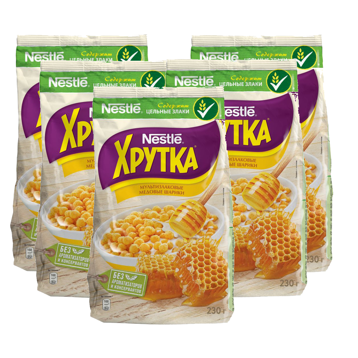 фото Шарики хрутка медовые 5*230 г nestle