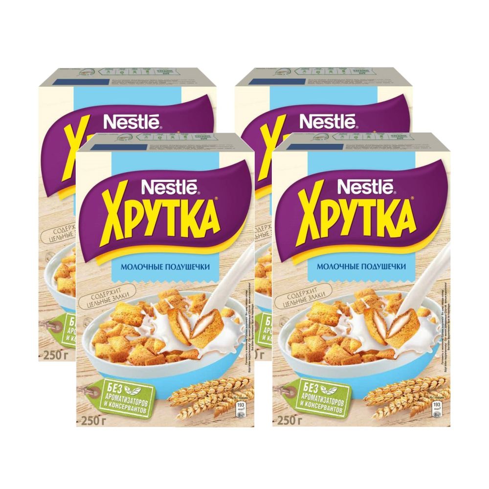 фото Подушечки хрутка с молочной начинкой 4*250 г nestle