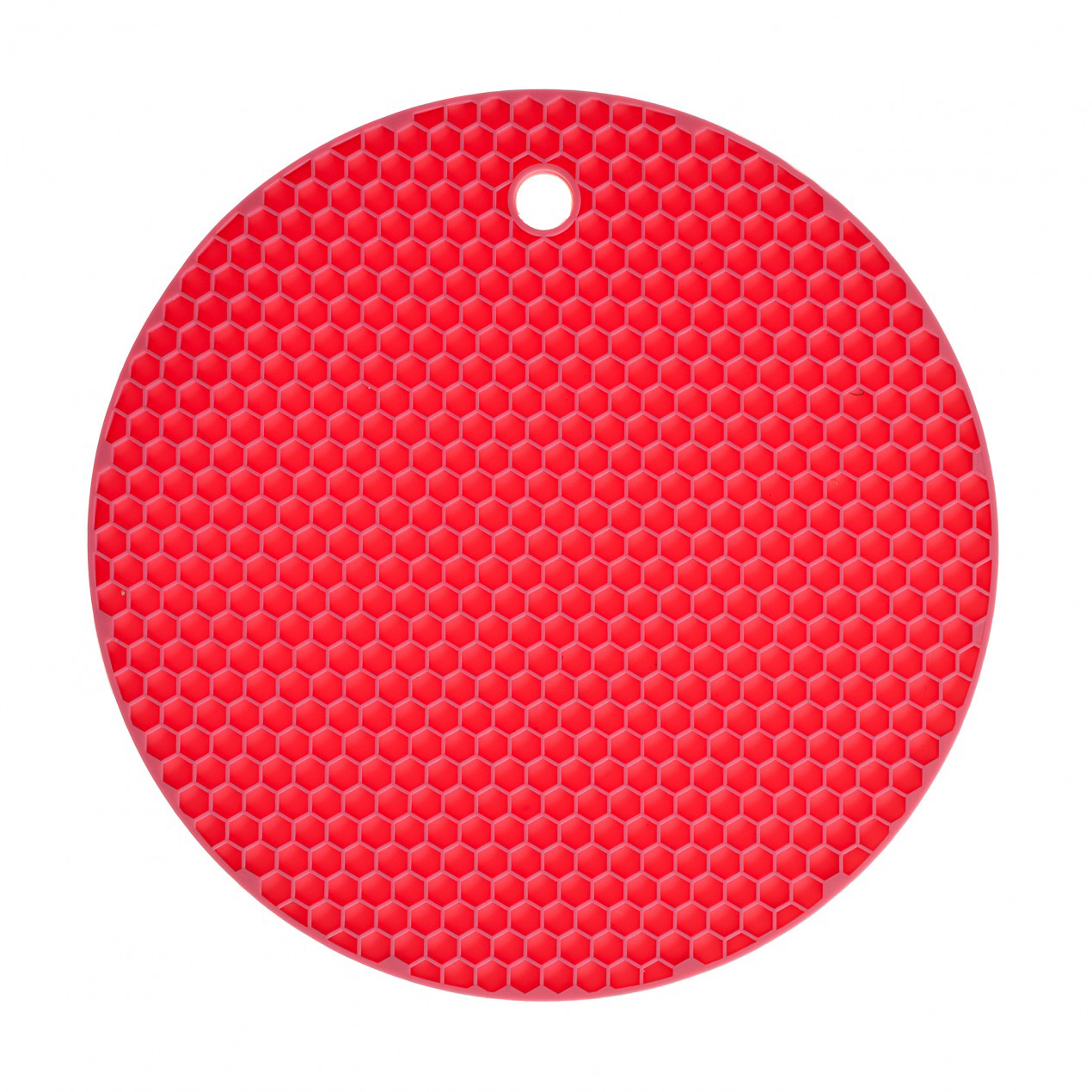фото Подставка под горячее, круглая форма, красный, 17,8х0,9 см, kitchen angel ka-stnd-03