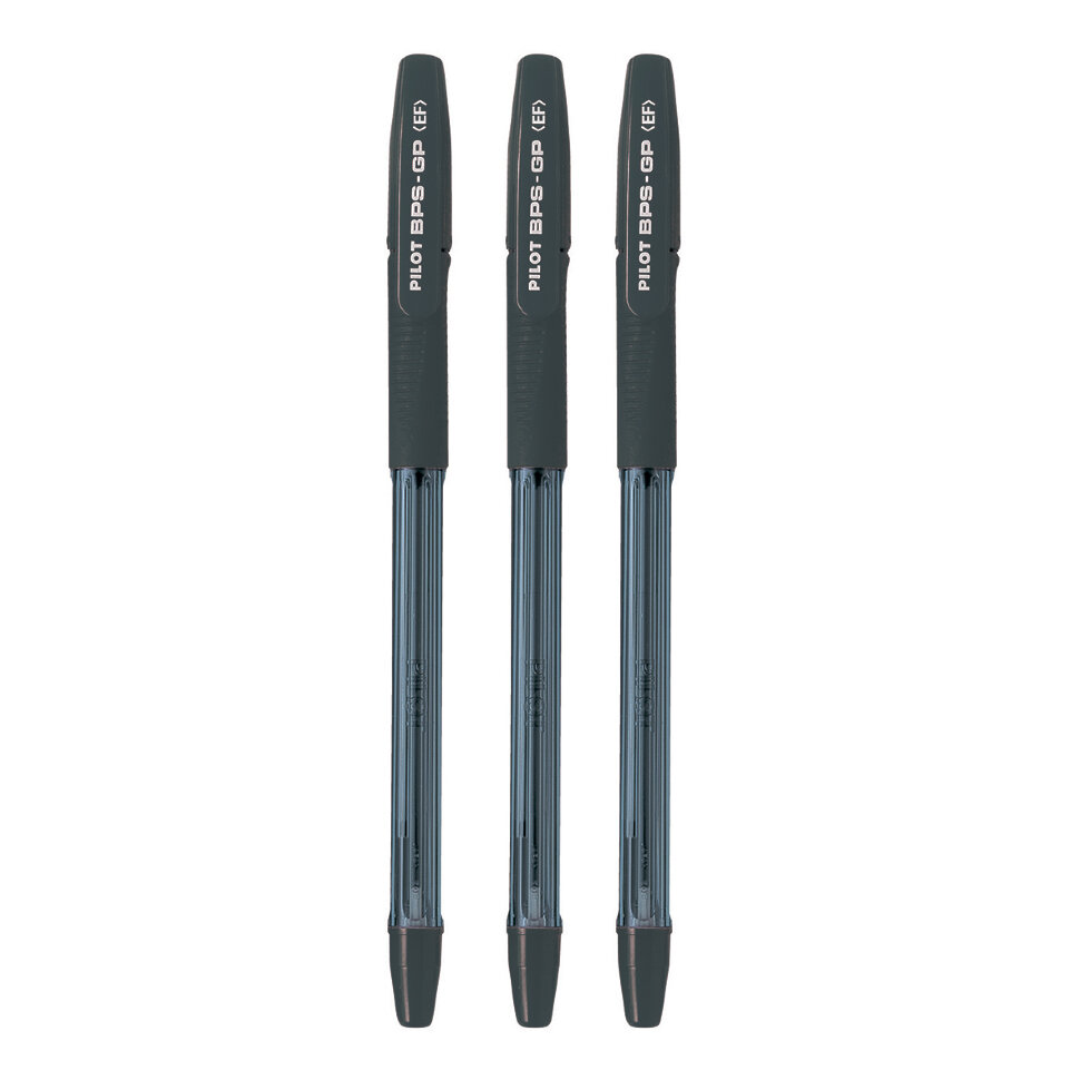 

Набор ручек шариковых Pilot BPS-GP-EF-B-SET, черные, 0,5 мм, 3 шт.