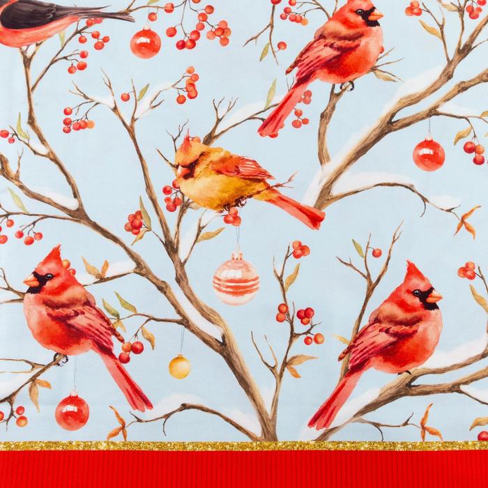

Скатерть "Этель" Winter birds 149х180см с ГМВО, 100%хл, 190г/м2