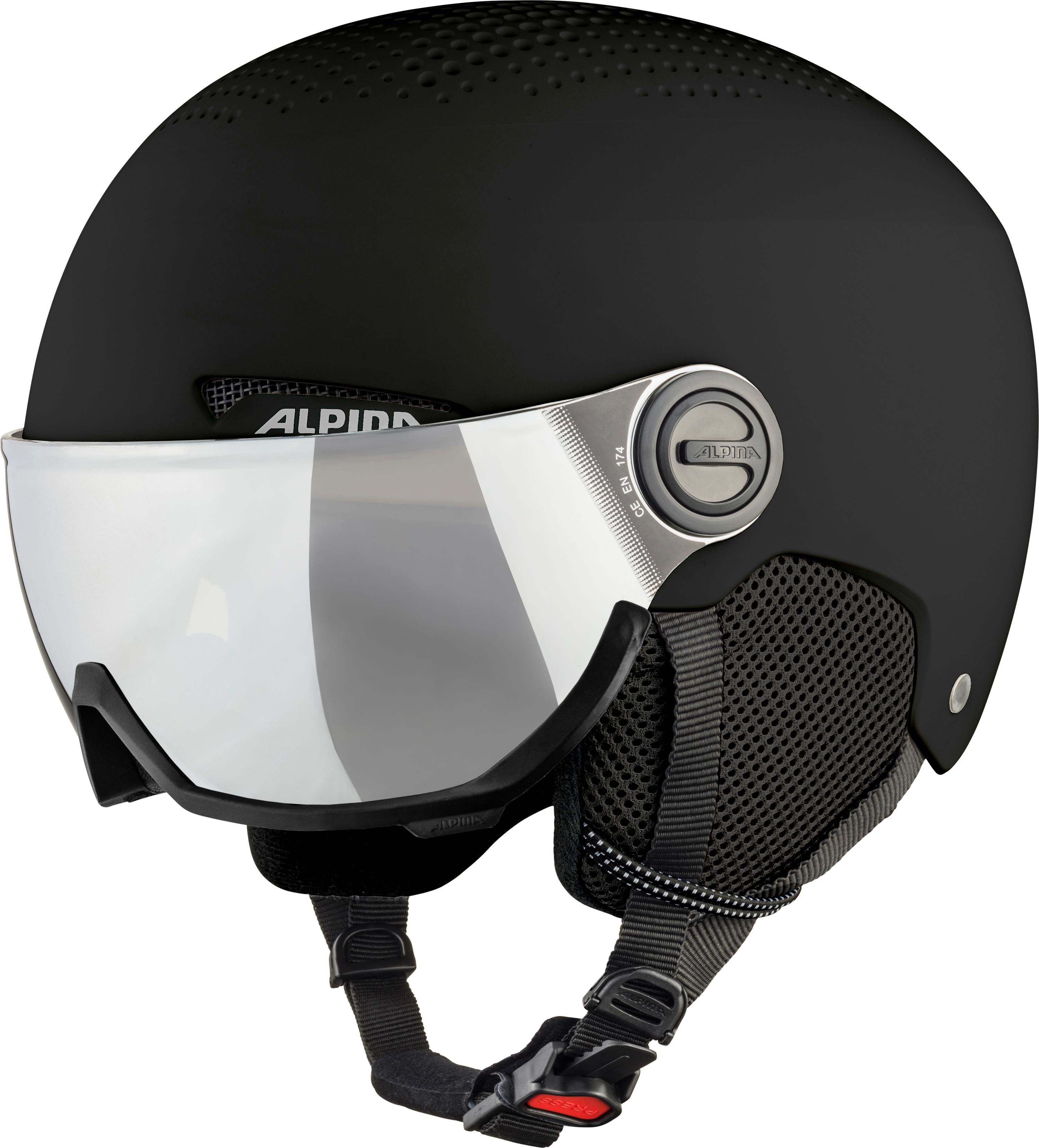 фото Горнолыжный шлем alpina arber visor 2021, black matt, l/xl