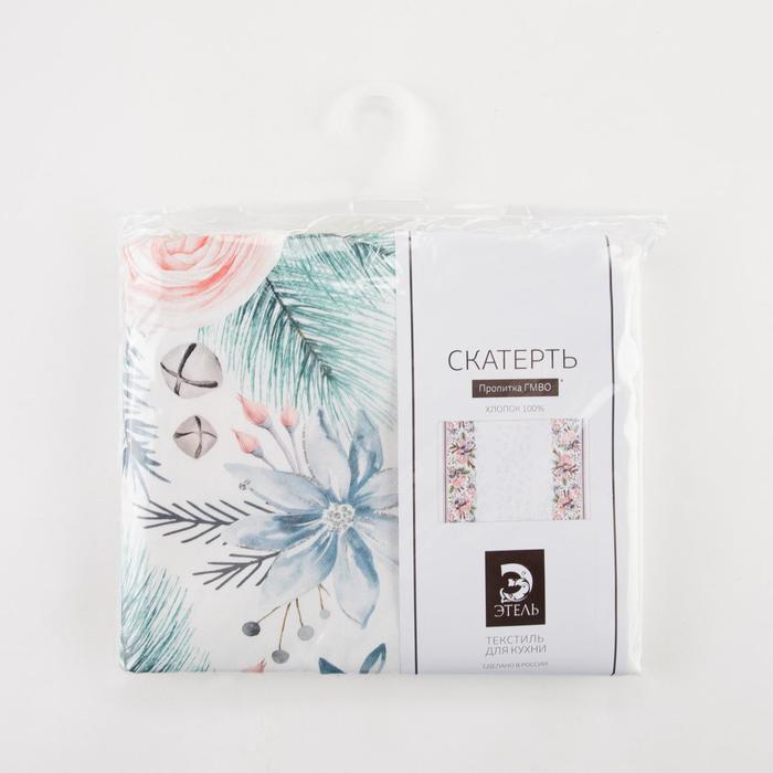 

Скатерть "Этель" Christmas flowers 149х110см с ГМВО, 100%хл, 190г/м2, Разноцветный