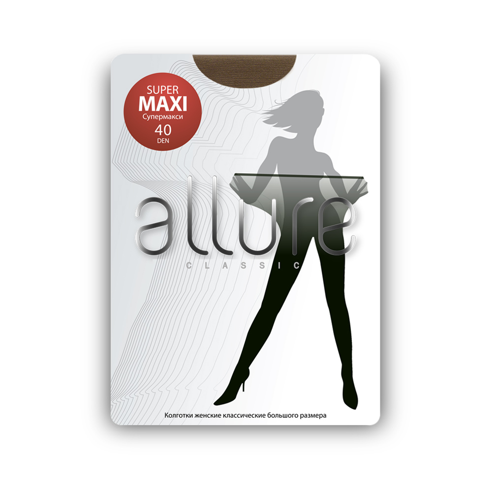 

Колготки женские ALLURE SUPERMAXI 40 бежевые 8, SUPERMAXI 40