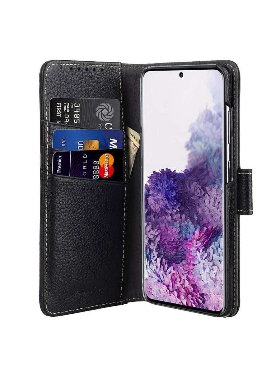 фото Кожаный чехол книжка melkco для samsung galaxy s20 - wallet book type, черный