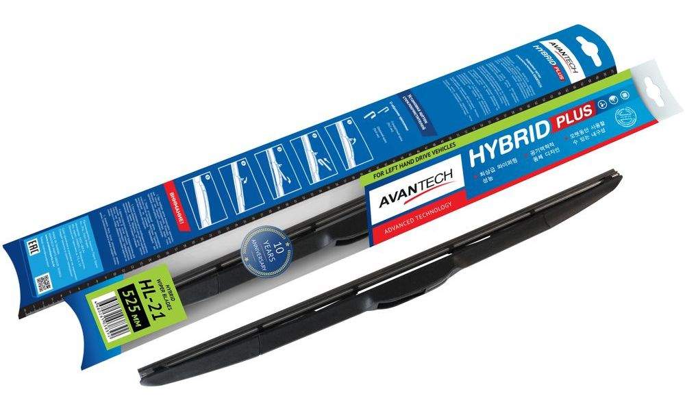 фото Щетка стеклоочистителя гибридная на левый руль avantech hybrid 430мм ( avantech hl-17