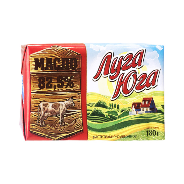 

Продукт Луга Юга специальный растительно-сливочный 82.5% 180 г