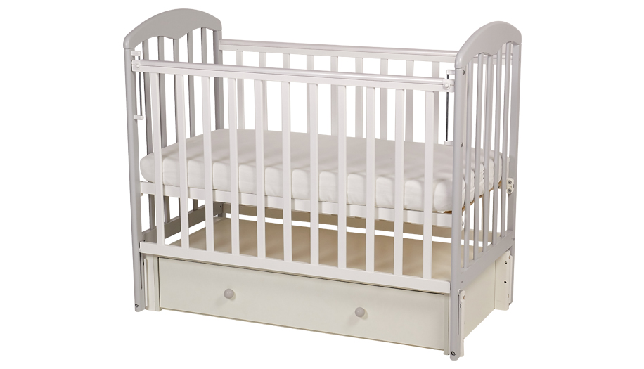 

Кроватка детская Polini kids Simple 328 белый/серый, Simple 328