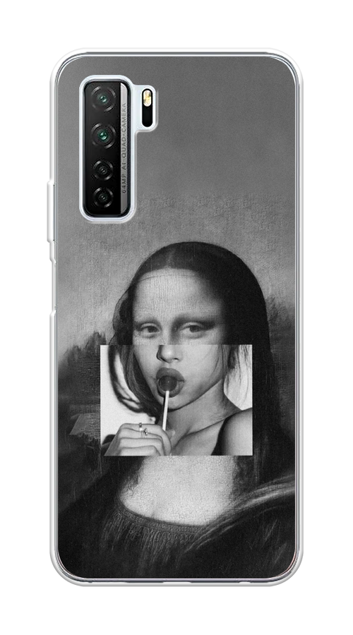

Чехол Awog на Huawei Nova 7 SE "Mona Lisa sucking lollipop", Серый, 6102950-9