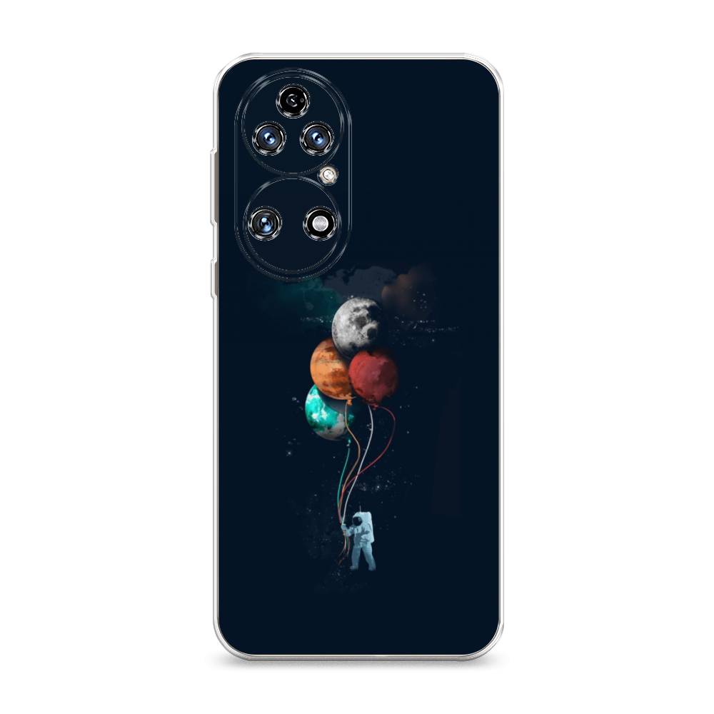 

Чехол на Huawei P50 "Космонавт с шариками", Разноцветный, 6104950-4