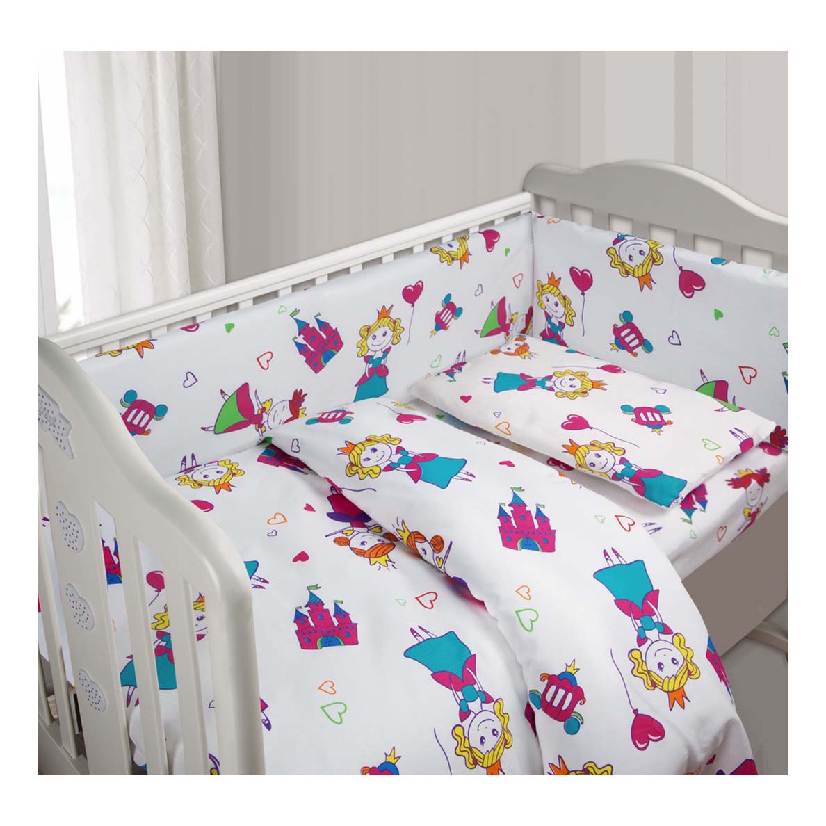 

Комплект в кроватку Mona Liza Kids Борта 4 шт + подушка 40 x 60 см + одеяло 105 x 140 см