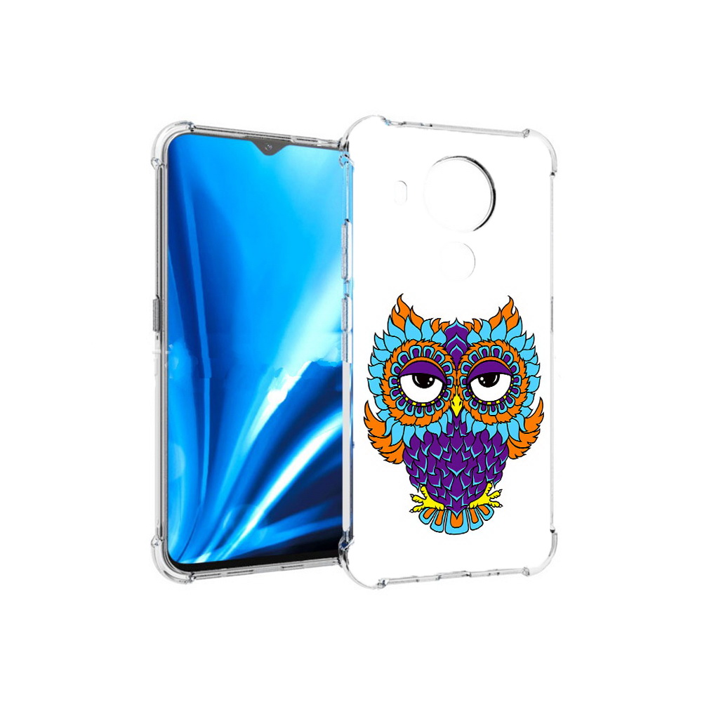 

Чехол MyPads Tocco для Nokia 5.4 Цветная сова (PT156621.100.198), Прозрачный, Tocco