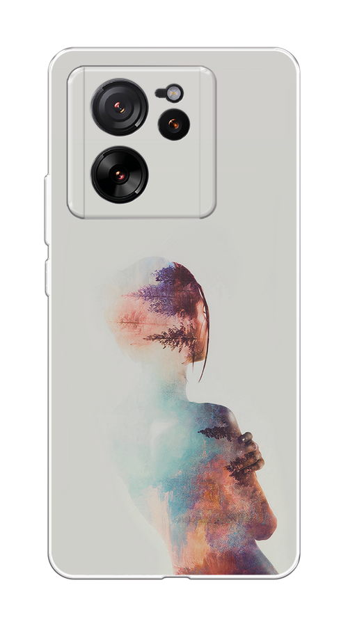 

Чехол на Xiaomi 13T Pro "Девушка-лес", Розовый;голубой;серый, 319950-1