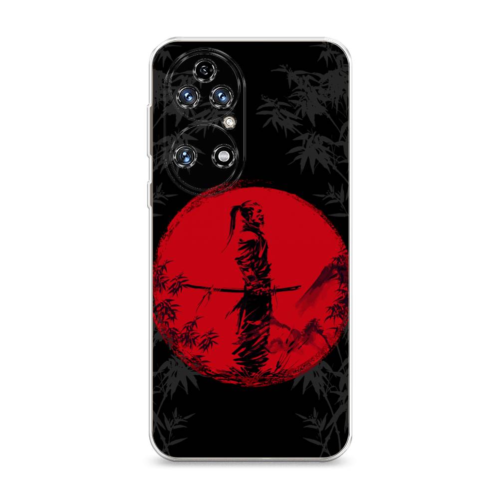

Чехол на Huawei P50 "Самурай на красном фоне", Черный;красный;серый, 6104950-4