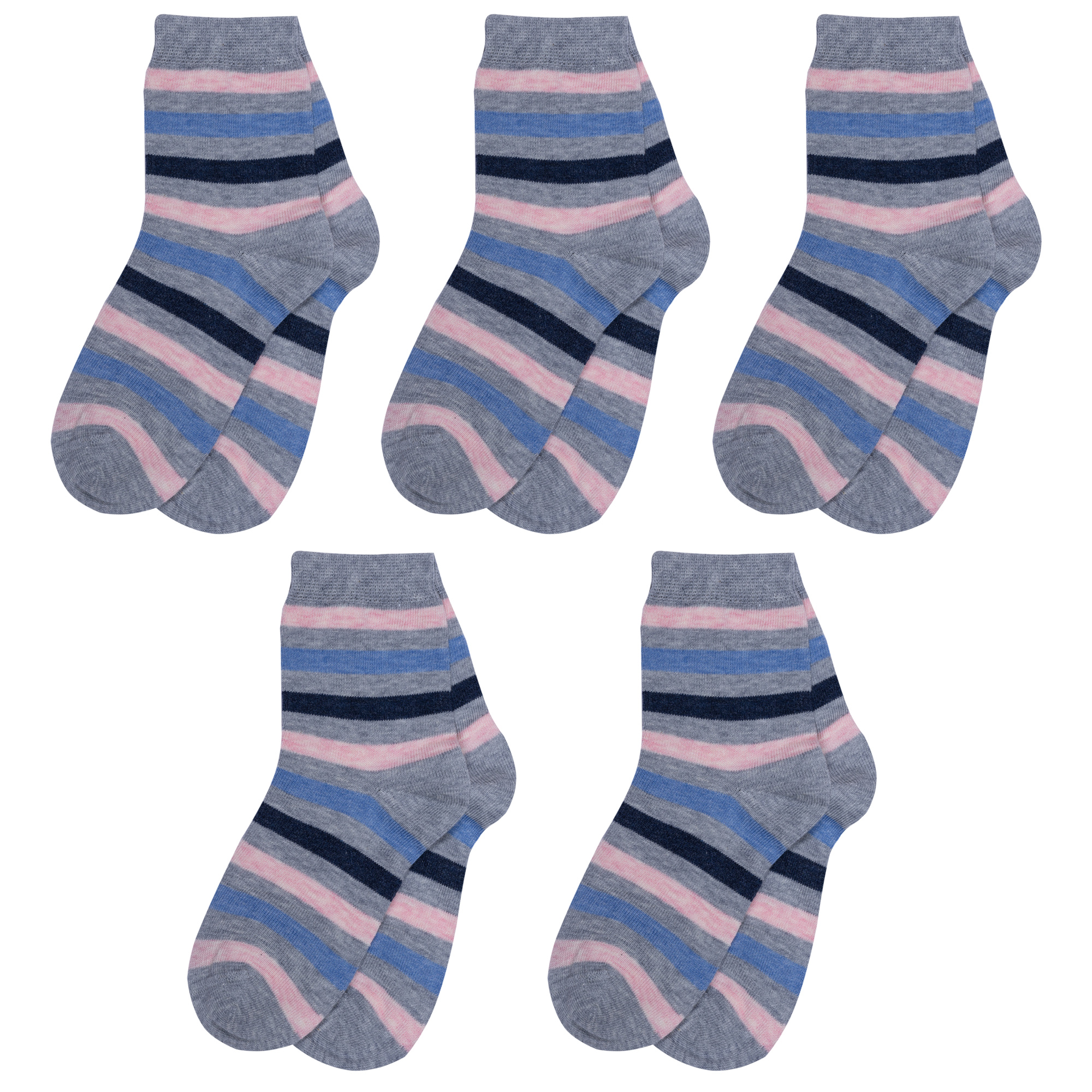 

Носки для девочек Rusocks 5-Д3-13160 цв. серый; синий; розовый; голубой р. 26-28, 5-Д3-13160