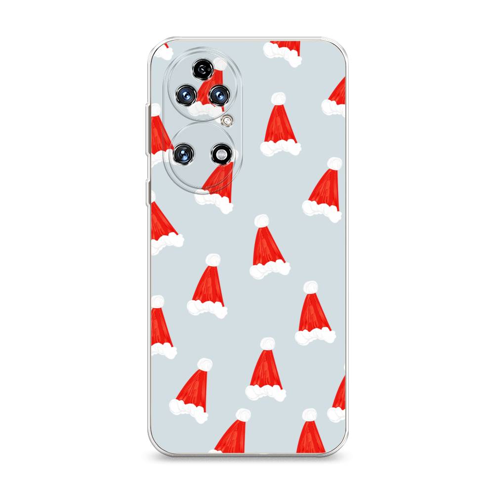 

Чехол на Huawei P50 "Новогодние шапочки", Белый;красный;серый, 6104950-5
