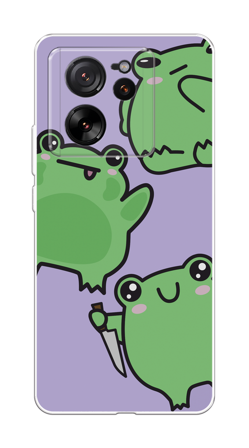 

Чехол на Xiaomi 13T Pro "Опасные лягушата", Фиолетовый;зеленый;черный, 319950-1
