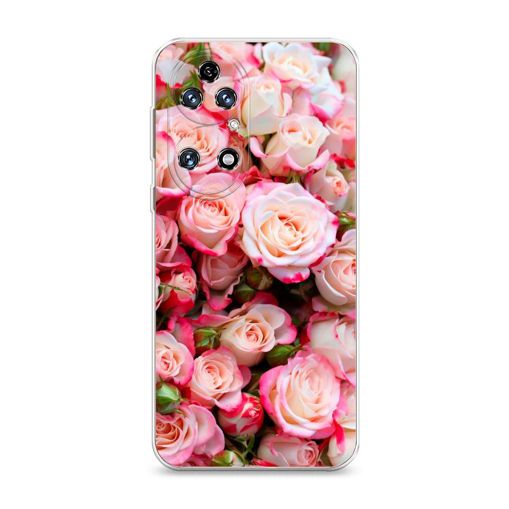 

Чехол на Huawei P50 "Много роз", Розовый, 6104950-2