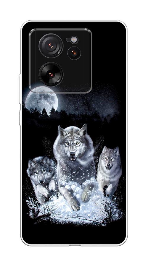 

Чехол на Xiaomi 13T Pro "Стая волков под луной", Черный;белый;серый, 319950-1