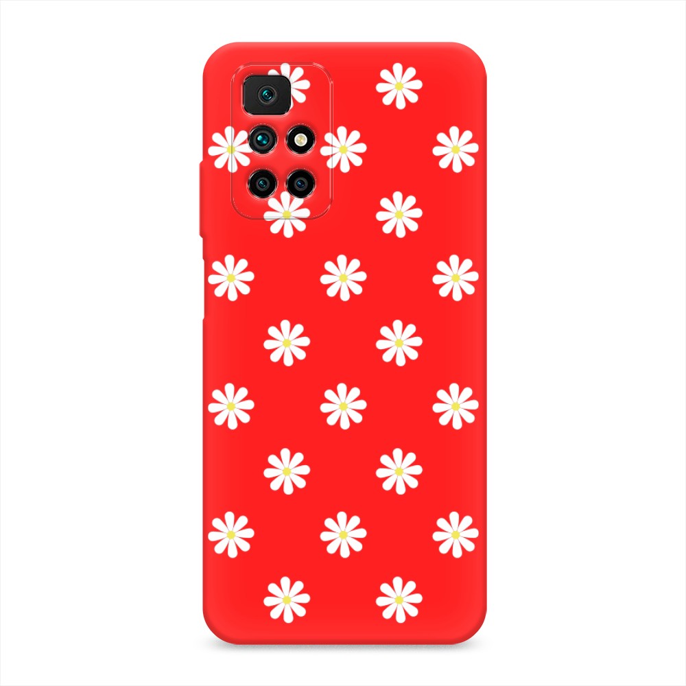 

Матовый силиконовый чехол "Маленькие ромашки" на Xiaomi Redmi 10, 311353-1