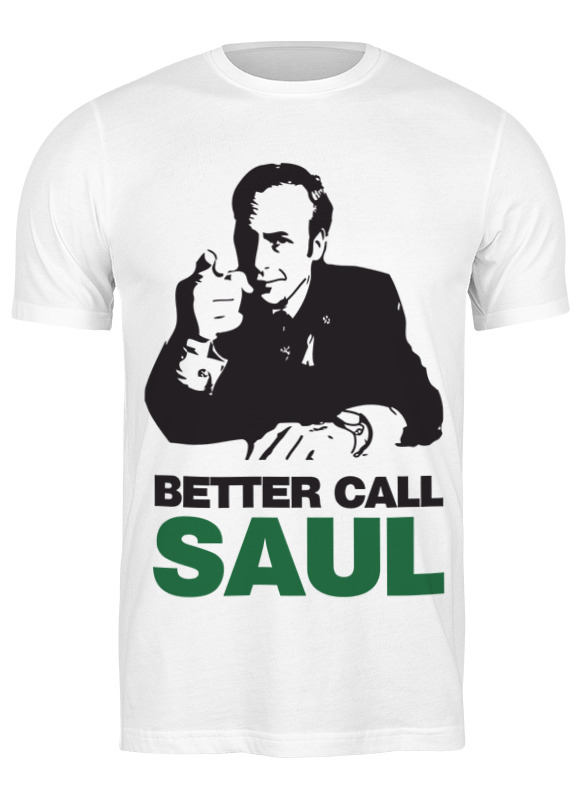 

Футболка мужская Printio Better call saul белая S, Белый, Better call saul