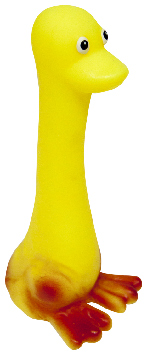 фото Игрушка-пищалка для собак зооник утенок, желтый, 7,2 см