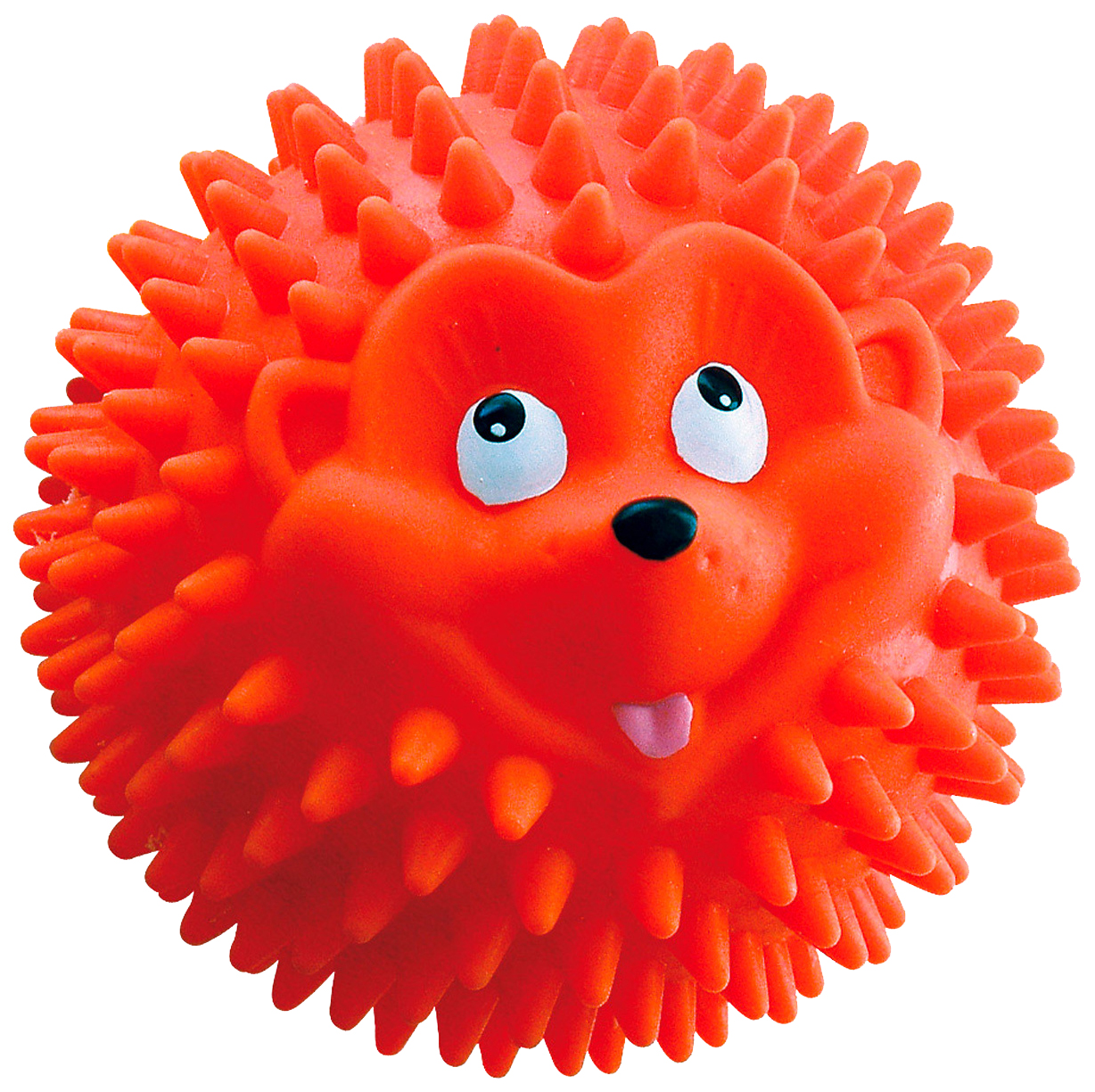 Апорт, жевательная игрушка для собак Зооник Мяч - ежик, красный, 11,5 см