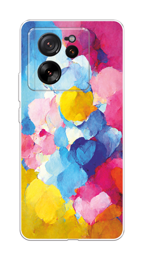 

Чехол на Xiaomi 13T Pro "Яркие пятна", Синий;голубой;желтый;розовый, 319950-1