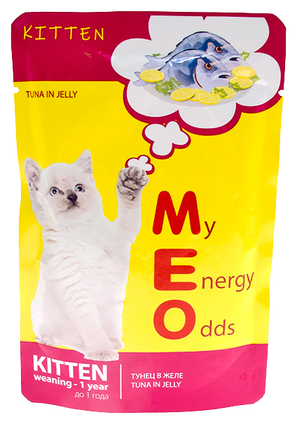 Влажный корм для котят Me-O My Energy Odds, тунец, 12шт по 80г