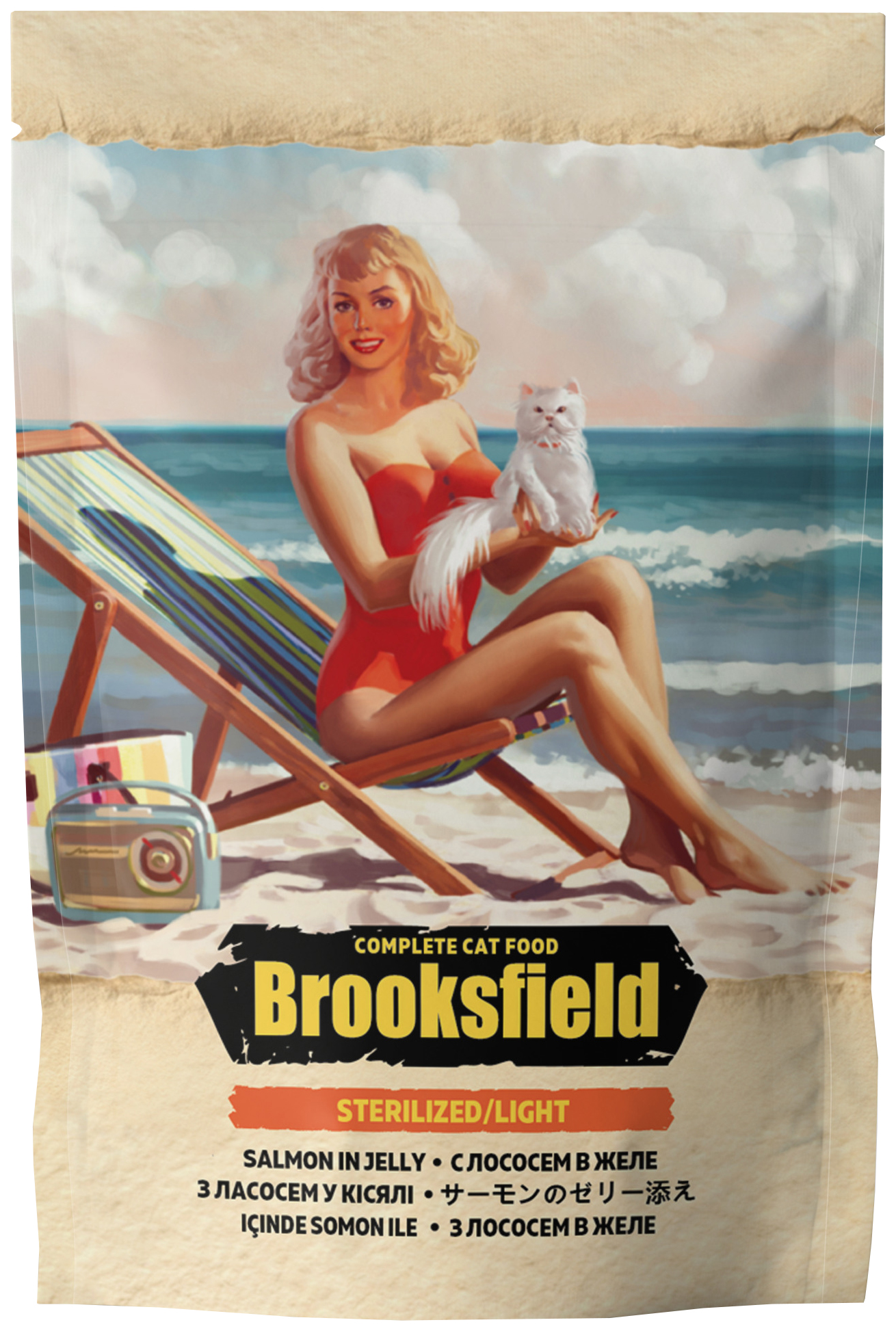 фото Влажный корм для кошек brooksfield sterilized/light, лосось, 22шт, 85г